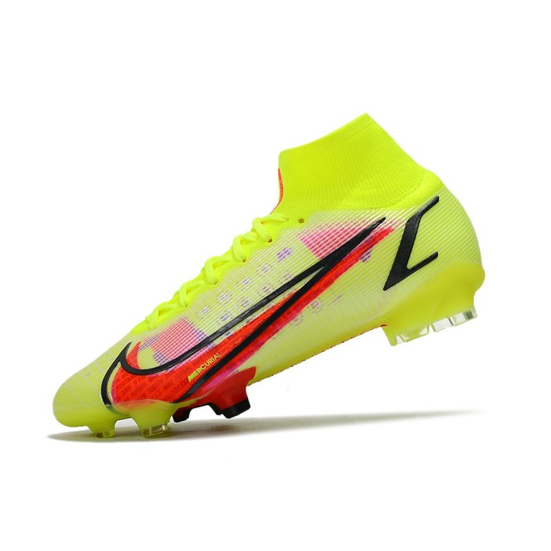 Nike Mercurial Superfly VIII Elite DF FG Volt Černá Bright Crimson